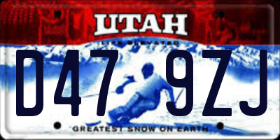 UT license plate D479ZJ