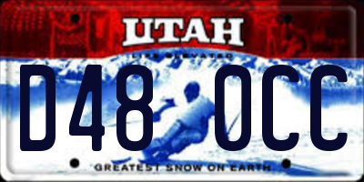 UT license plate D480CC