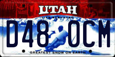UT license plate D480CM