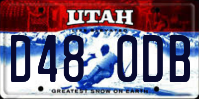 UT license plate D480DB