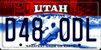 UT license plate D480DL
