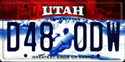 UT license plate D480DW