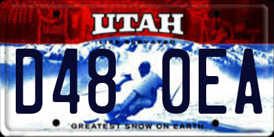 UT license plate D480EA