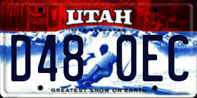 UT license plate D480EC