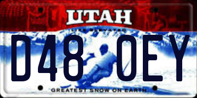 UT license plate D480EY