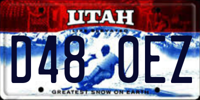 UT license plate D480EZ