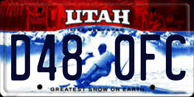 UT license plate D480FC