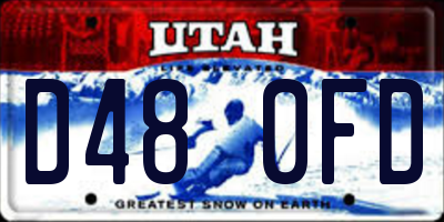 UT license plate D480FD