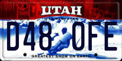 UT license plate D480FE