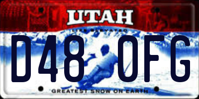 UT license plate D480FG
