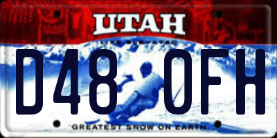 UT license plate D480FH