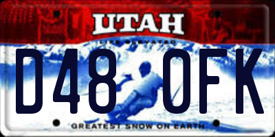 UT license plate D480FK