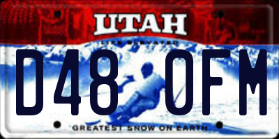 UT license plate D480FM