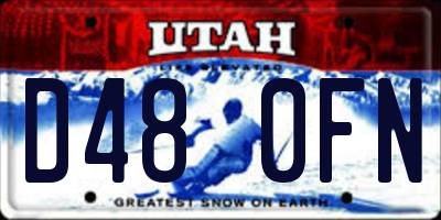 UT license plate D480FN