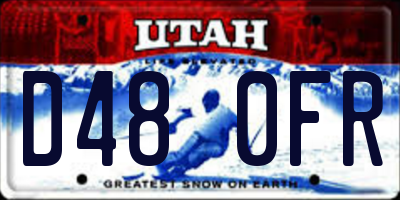 UT license plate D480FR