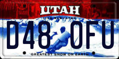UT license plate D480FU