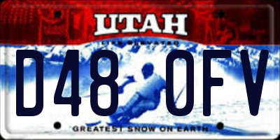 UT license plate D480FV