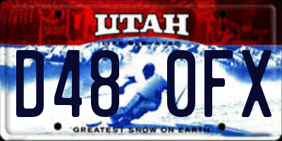 UT license plate D480FX