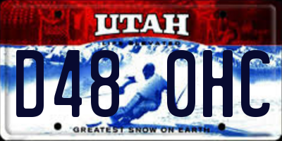 UT license plate D480HC