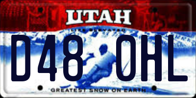 UT license plate D480HL