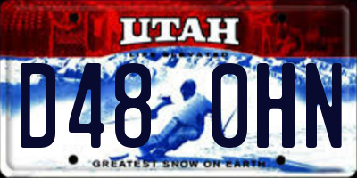 UT license plate D480HN