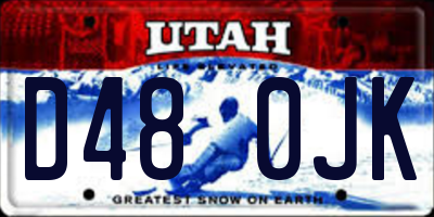 UT license plate D480JK