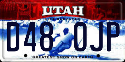 UT license plate D480JP