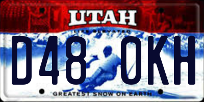 UT license plate D480KH