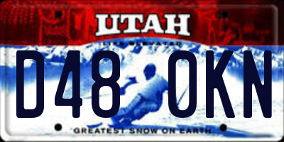 UT license plate D480KN