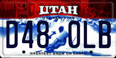 UT license plate D480LB