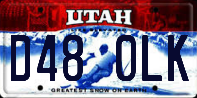 UT license plate D480LK