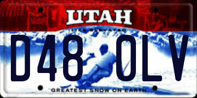 UT license plate D480LV