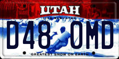 UT license plate D480MD
