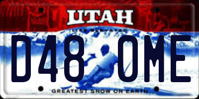 UT license plate D480ME