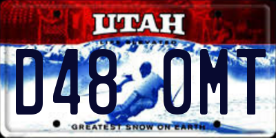 UT license plate D480MT
