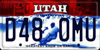 UT license plate D480MU