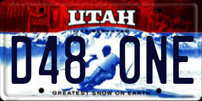 UT license plate D480NE