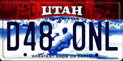 UT license plate D480NL