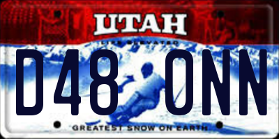 UT license plate D480NN