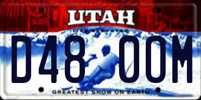 UT license plate D480OM