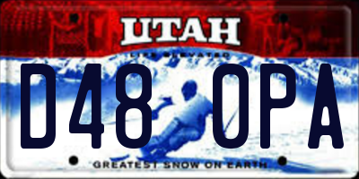UT license plate D480PA