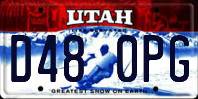 UT license plate D480PG