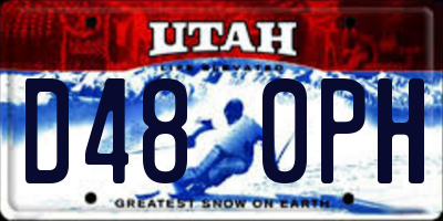UT license plate D480PH
