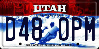 UT license plate D480PM