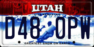 UT license plate D480PW