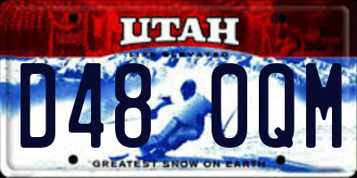 UT license plate D480QM