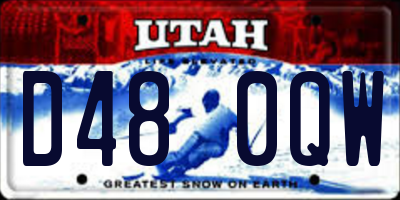 UT license plate D480QW