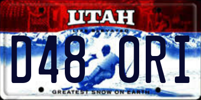 UT license plate D480RI