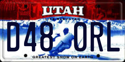 UT license plate D480RL