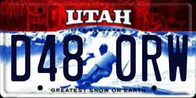 UT license plate D480RW